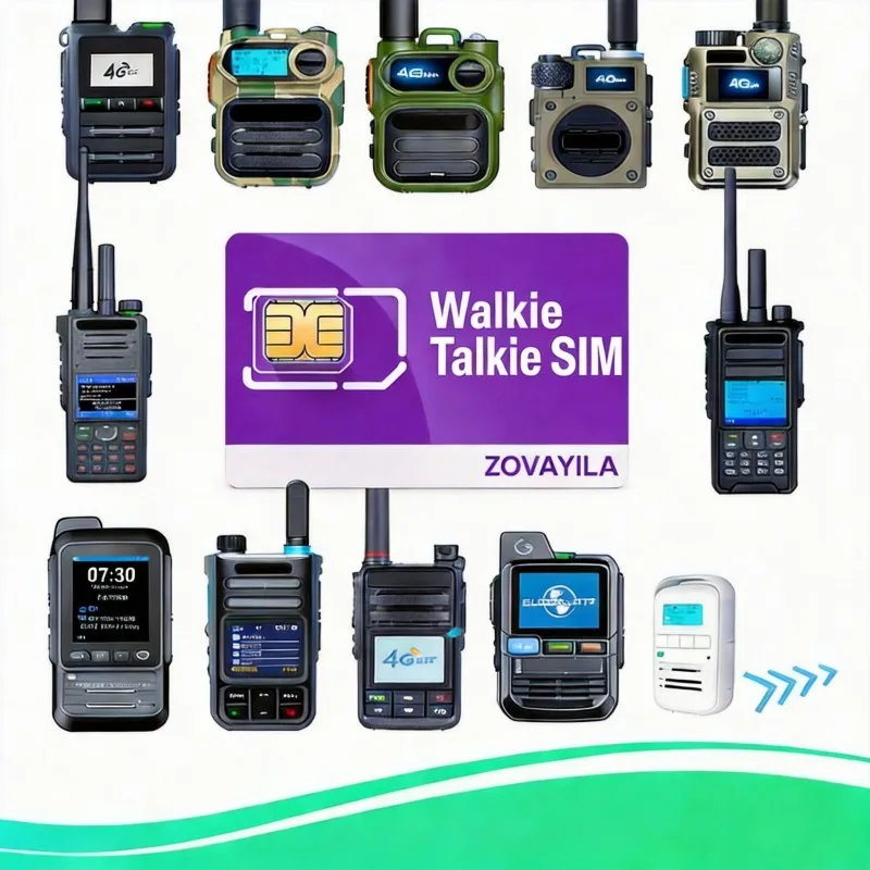 Walkie Talkies Sim Card South America No Contract 1GB/360 Days 4G IoT Roaming Triple SIM for PTT Devices for K500 Etc.