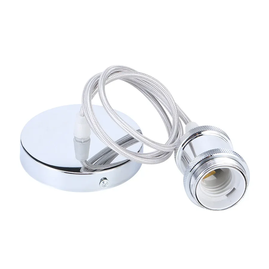 E27 ophangdraad lamphouderset Vintage koperen metalen lamphouder houder gegalvaniseerde aluminium schaal lamphouder