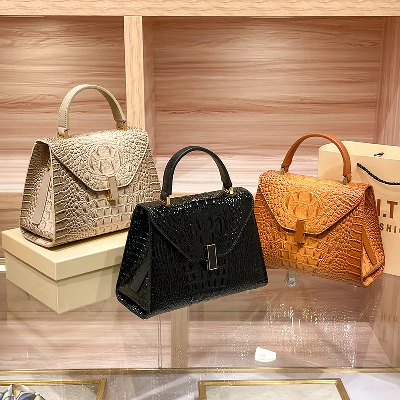 Elegant Designer Crossbody Bag For Women Genuine Leather Shoulder Purse Ladies Handbags Chic Convertible Tote