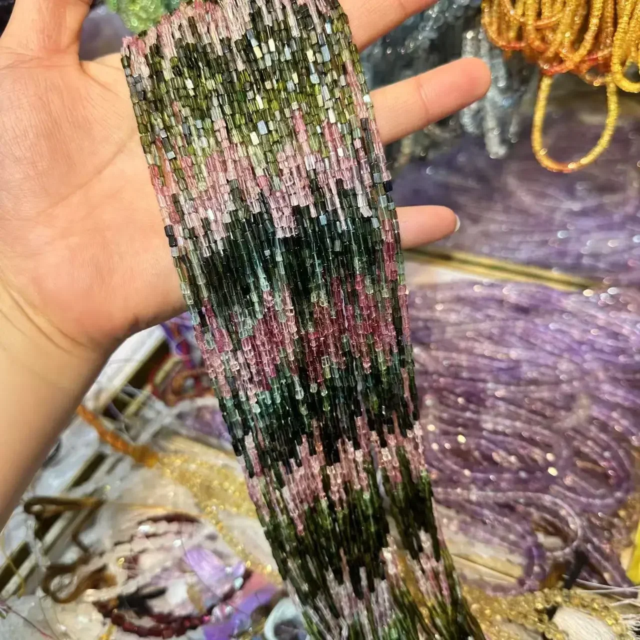 

Rectangle AAAA Natural Gradient Tourmaline Beads - Wholesale Loose Beads for DIY Bracelet Necklace Jewelry Accessories