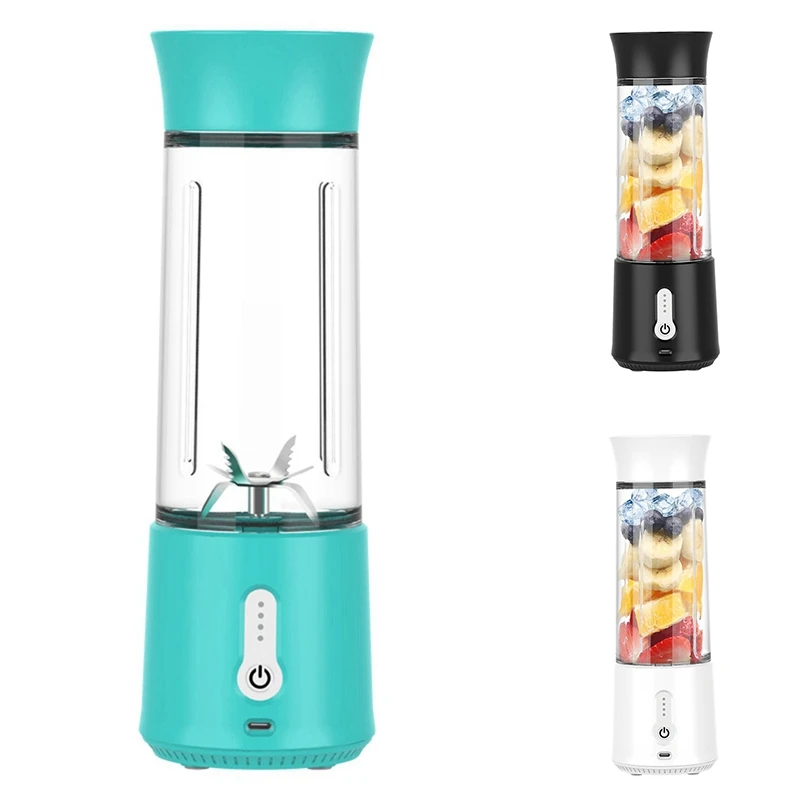 

Portable Electric Blender Mini Handheld Fruit Mixer With 6 Blades Personal USB Rechargeable Juices Cup 500ML