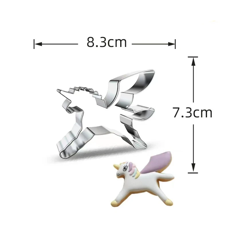 Stainless Steel Unicorn Cookie Cutter Candy Biscuit Mold Cake Pastry Fondant Mould Stamps Cutter Cake Decorating Tools