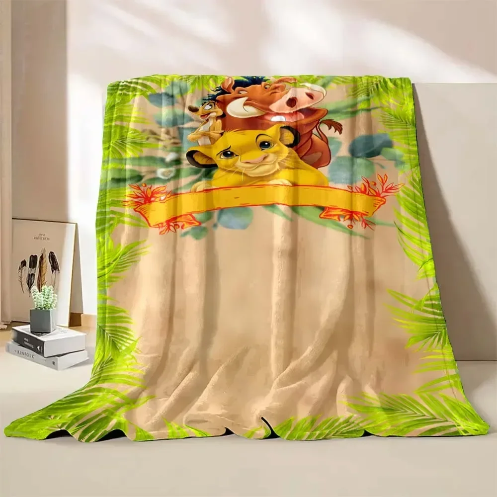 Disney Simba Re Leone Coperta per pisolino Quattro sesoni Morbida flanella Coperta di peluche Soffice bambino Bambini Cartone animato Divano da tiro