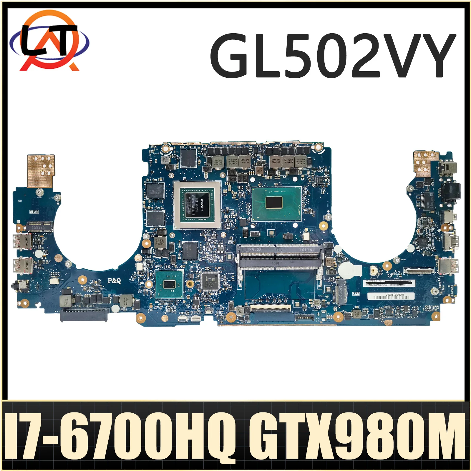 AKEMY Laptop Motherboard For ASUS GL502VY GL502V GL502 Mainboard I7-6700HQ GTX980M-8G/4G Notebook Mainboard DDR4