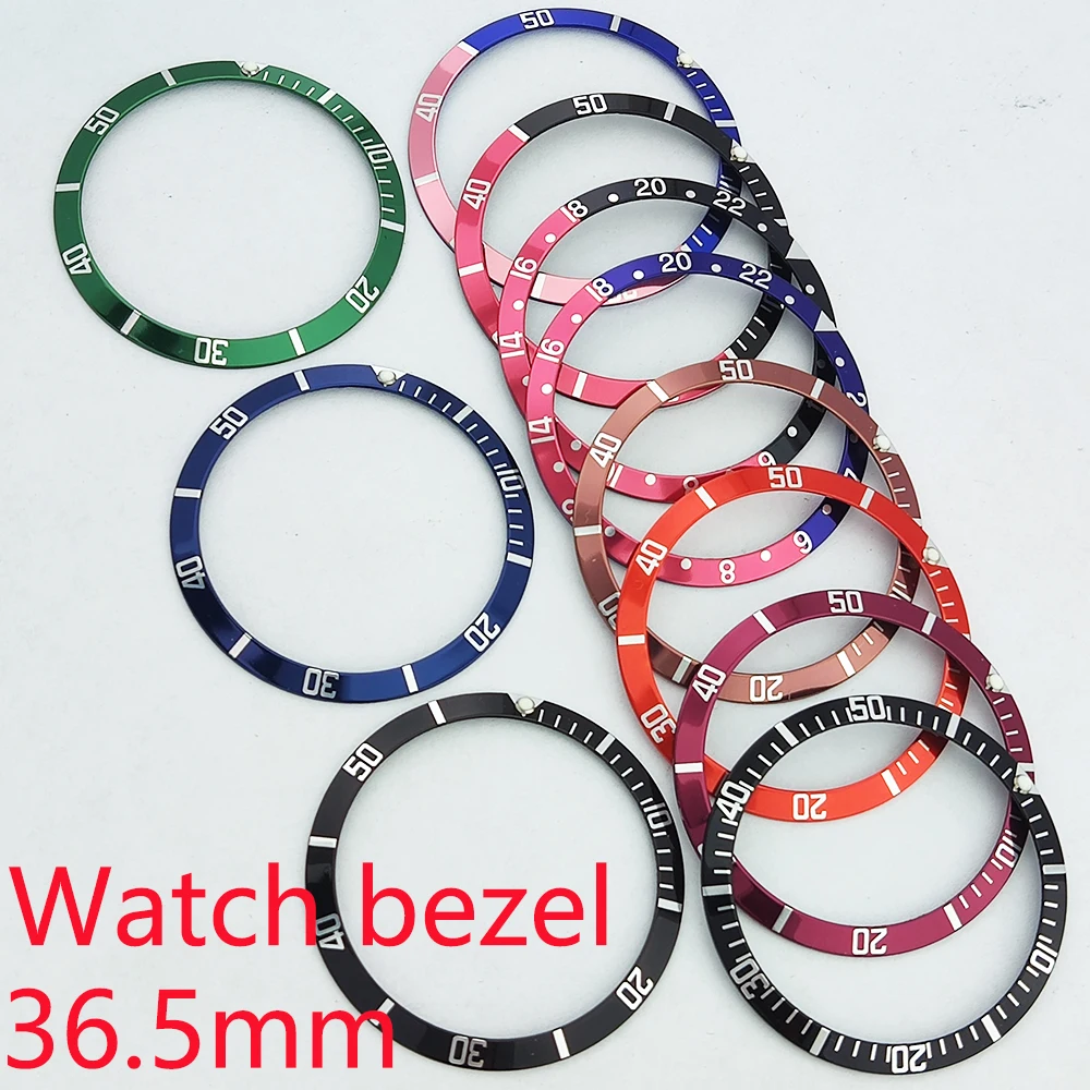 Безель для ремонта деталей 36,5 мм, безель для часов в стиле ретро, алюминиевый лист, аксессуары для мужских часов, запасные части для часов 30,7-36,5 мм