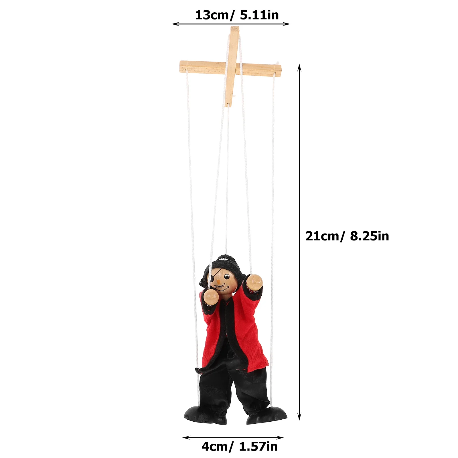 Marionnette de spectacle, jouet, marionnettes à main pour adultes, corde de traction en bois, Pirate, tissu amusant pour enfants