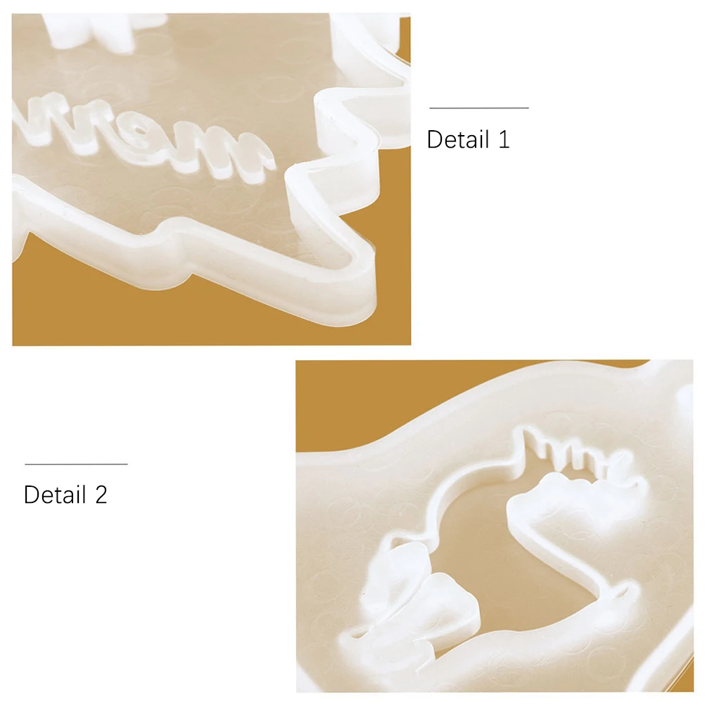 

4 Pcs Crystal Epoxy Mold Xmas Hanging Ornament Manual Handmade Craft DIY Mould Silica Gel