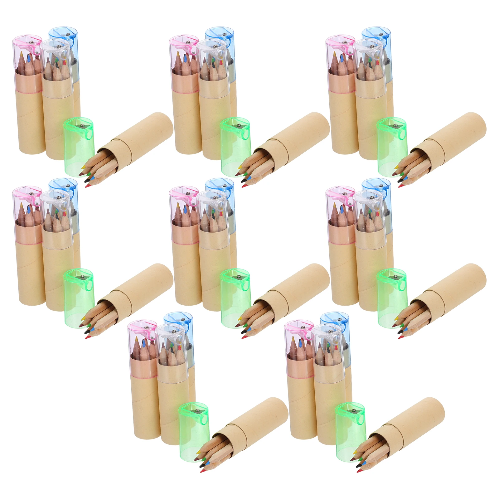

32 Set Mini Colored Pencil Pencils Adult Coloring Supplies Storage Box Wax Adults