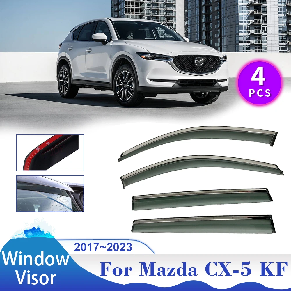 

Window Visor for Mazda CX-5 CX5 KF 2017~2023 Side Windows Deflector Sun Rain Guard Vent Smoke Covers Awnings Shelter Accessories