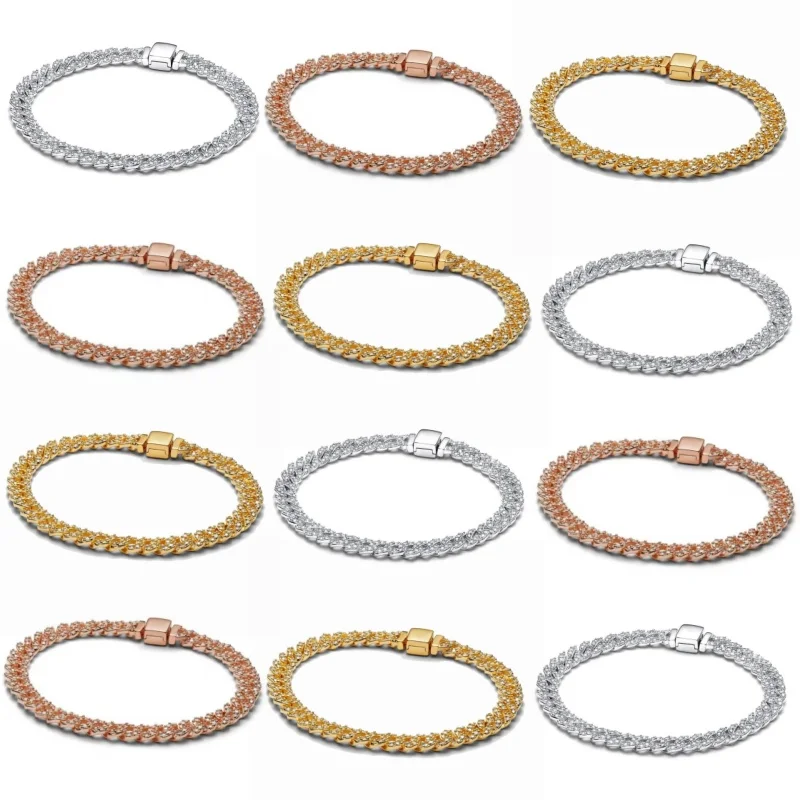 

Disney Princesses Luxury Cuban Chain, S925 Silver Plated Shining Eternal Necklace Bracelet, Fit For Women's Birthday Party Gift