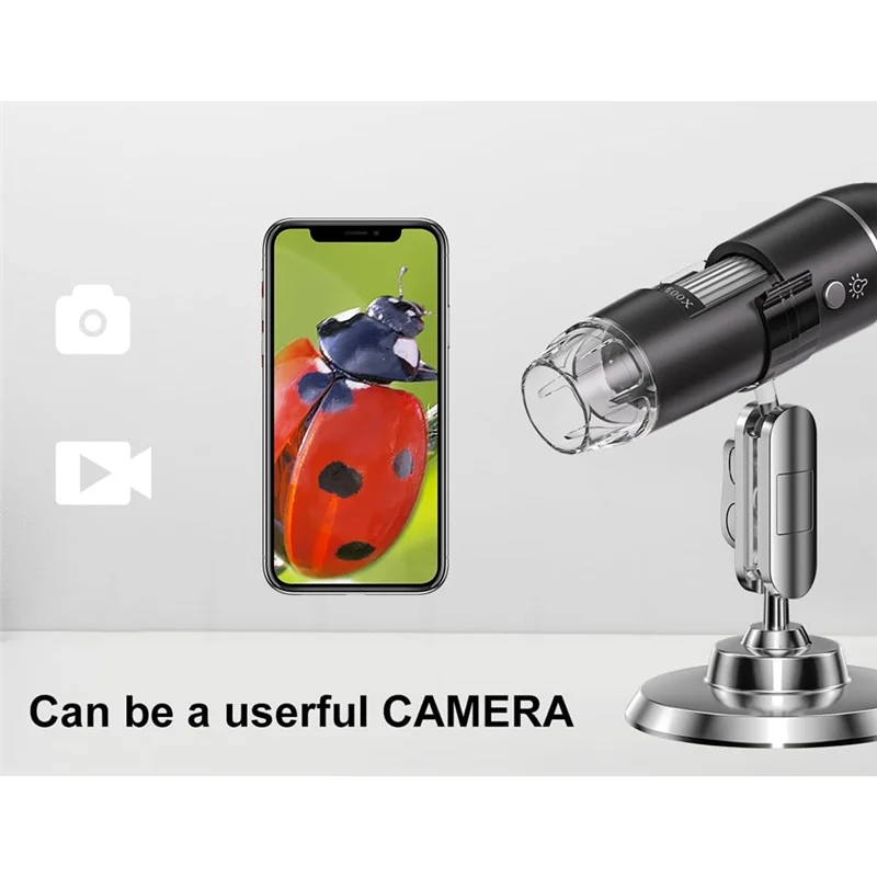 

1Set Digital Microscope Camera USB 1440P HD Inspection Camera 50X-1600X Magnification Pocket Microscopes Handheld