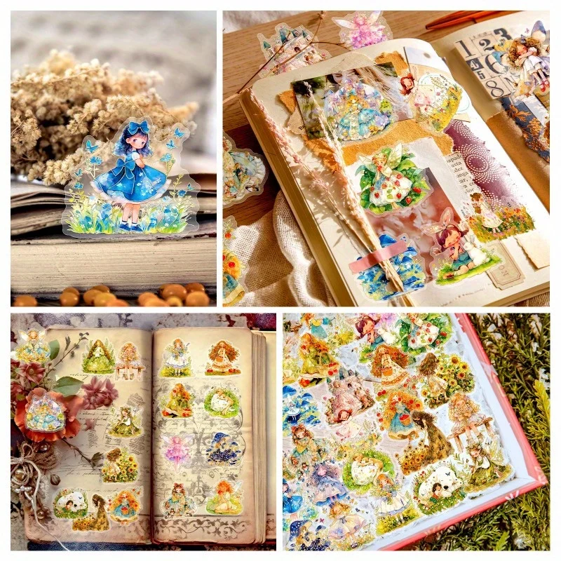 

30 шт./пакет, креативная сказочная принцесса, прозрачная наклейка, декоративные наклейки для ноутбуков, наклейки в стиле граффити