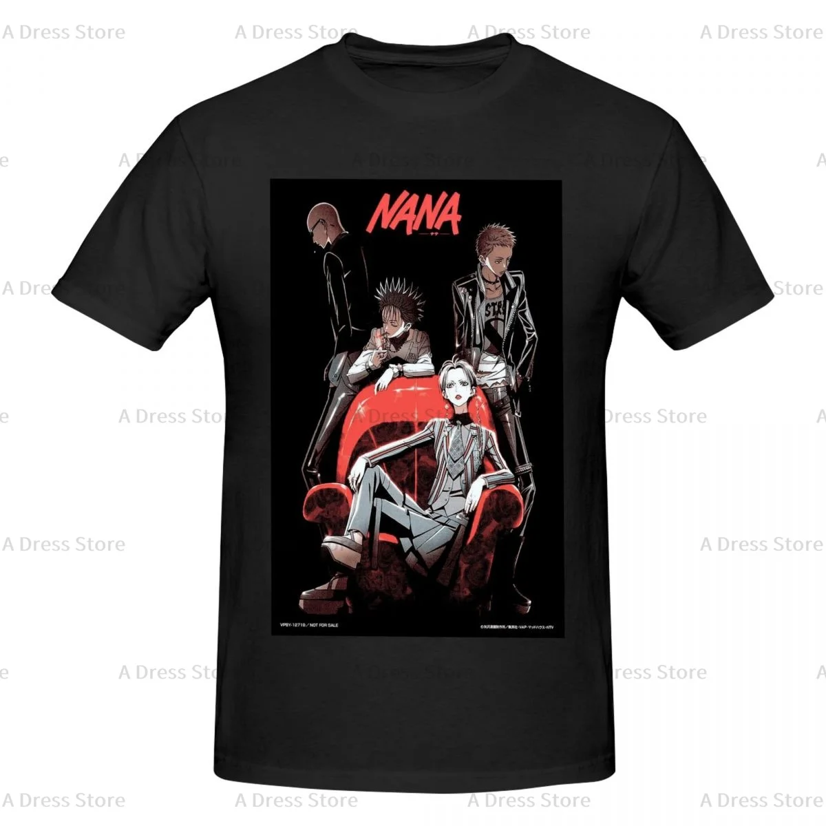 

Manga Nana Osaki Men's round neck T-shirt,ins style,Oversized print Tee Shirt,Short Sleeve T shirt all the year round Gift