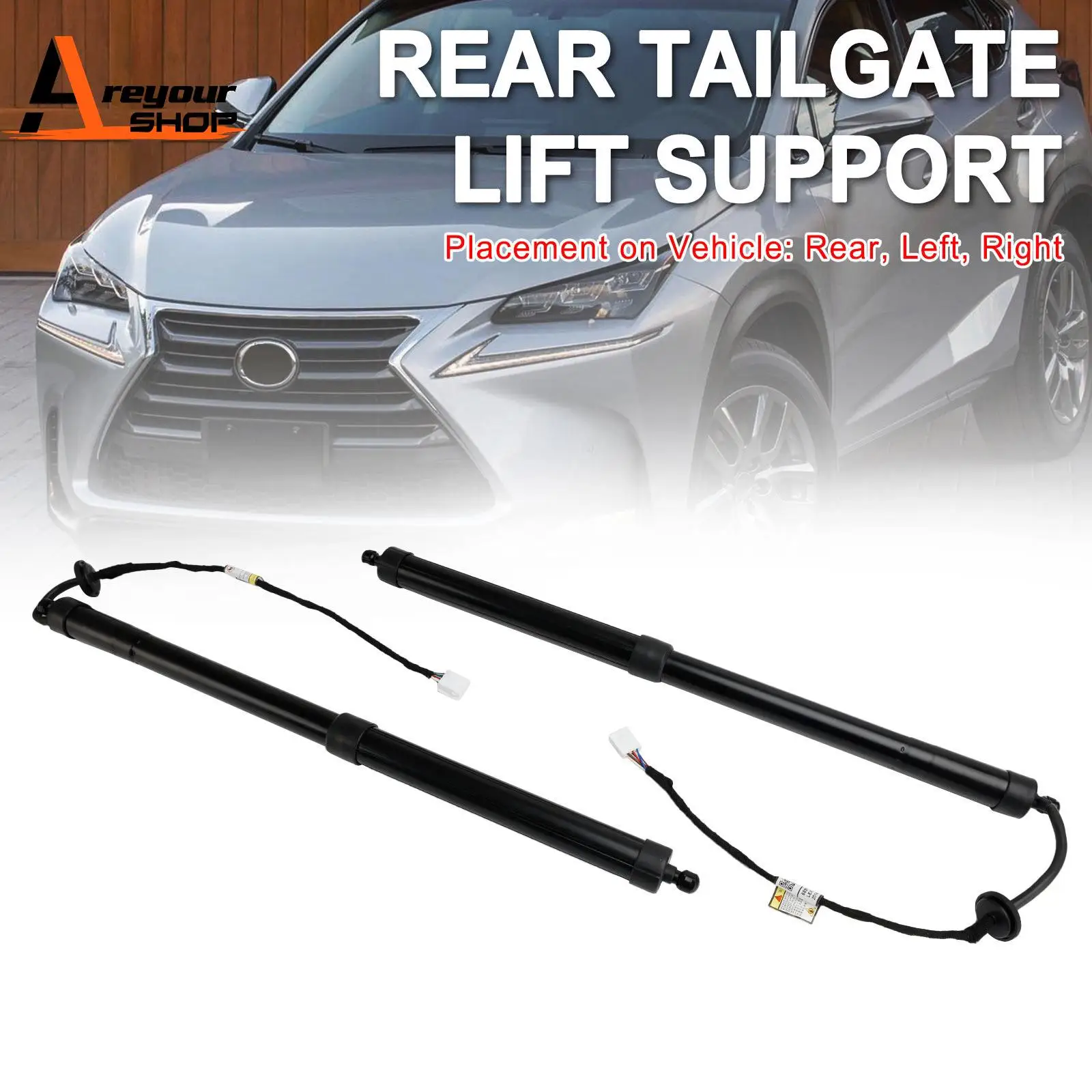 2PCS Rear Electric Tailgate Struts Fit for Lexus NX200t NX300h 2.0L 2.5L 2015-2017