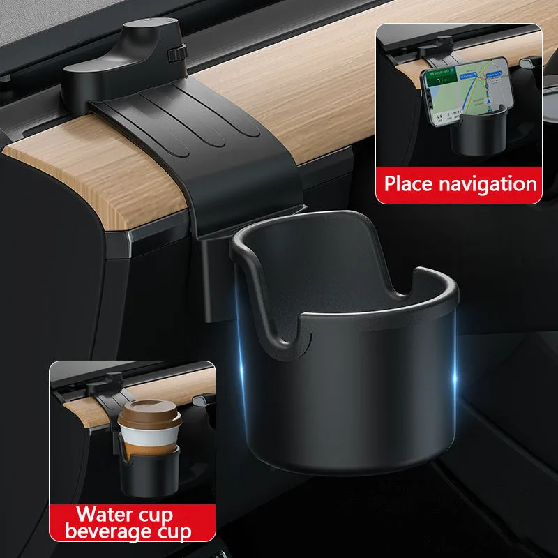 For Tesla Model Y Juniper 2025+ & Model 3 Highland 2019-2025 – Dashboard Water Cup Holder & Instrument Panel Phone Organizer