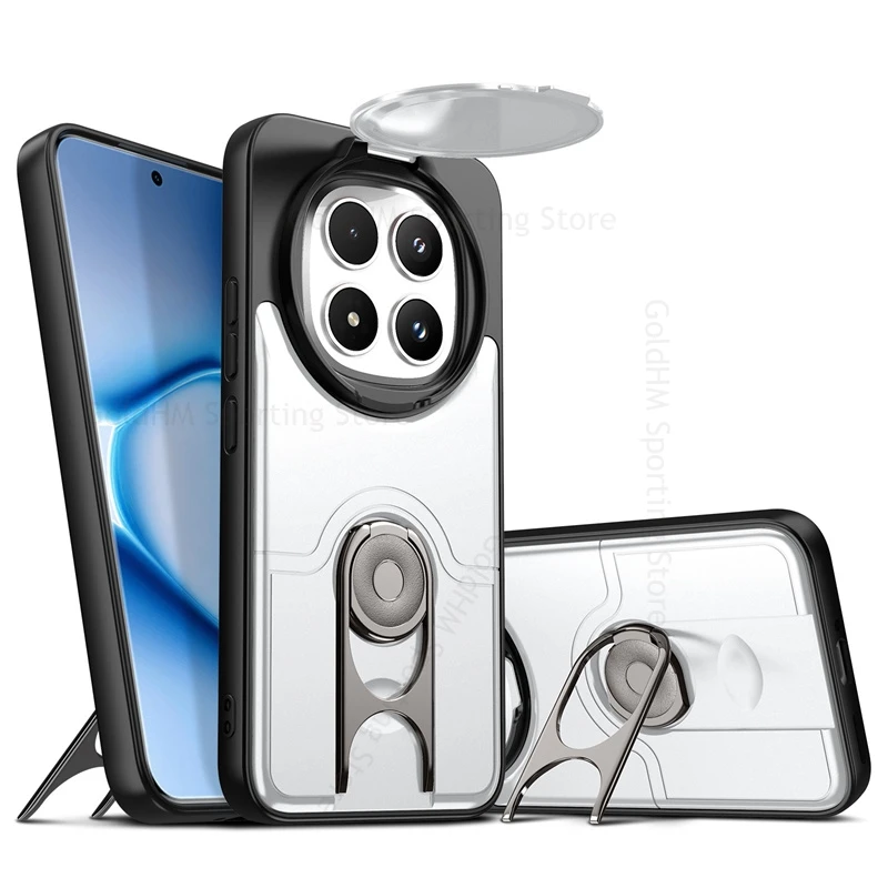 360° Ring Stand Kickstand Shockproof Case For Honor X9D X9C Smart X9B X8C X7D X7C X6C Push Window Lens Protector Hard Back Cover
