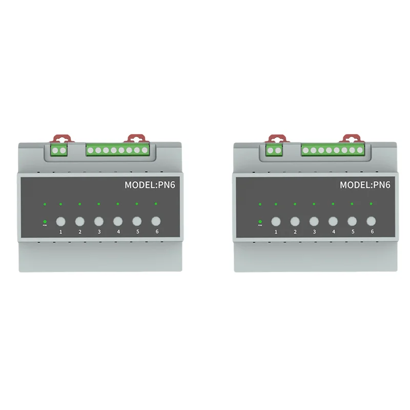 

2X Tuya Smart Zigbee 6CH Модуль релейного переключателя Модуль управления прибором дистанционного управления поддерживает 3-стороннее управление двигателем