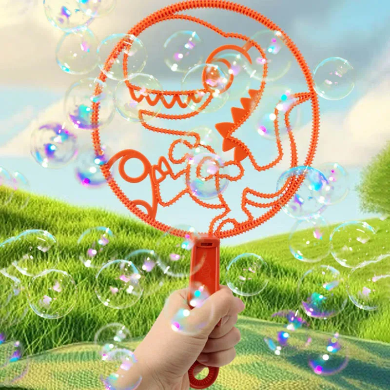 Crianças dos desenhos animados dinossauro caranguejo tubarão bolha anel ao ar livre bolha soprando brinquedo bonito anel de bolha + disco conjunto bolha adereços