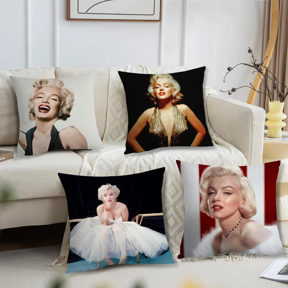 Famous cushion cover Living Room Headboard Bedroom Office Cushion Cushion Sofa Nap Time M-Marilyn M-Monroe Art Pillow Case