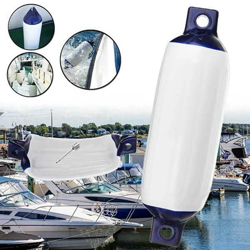 8PCS Inflatable Boat Fender PVC Boat Anchor Fender Buoy Yacht Fenders UV Protection Ribbed Bumper Boat Accessories