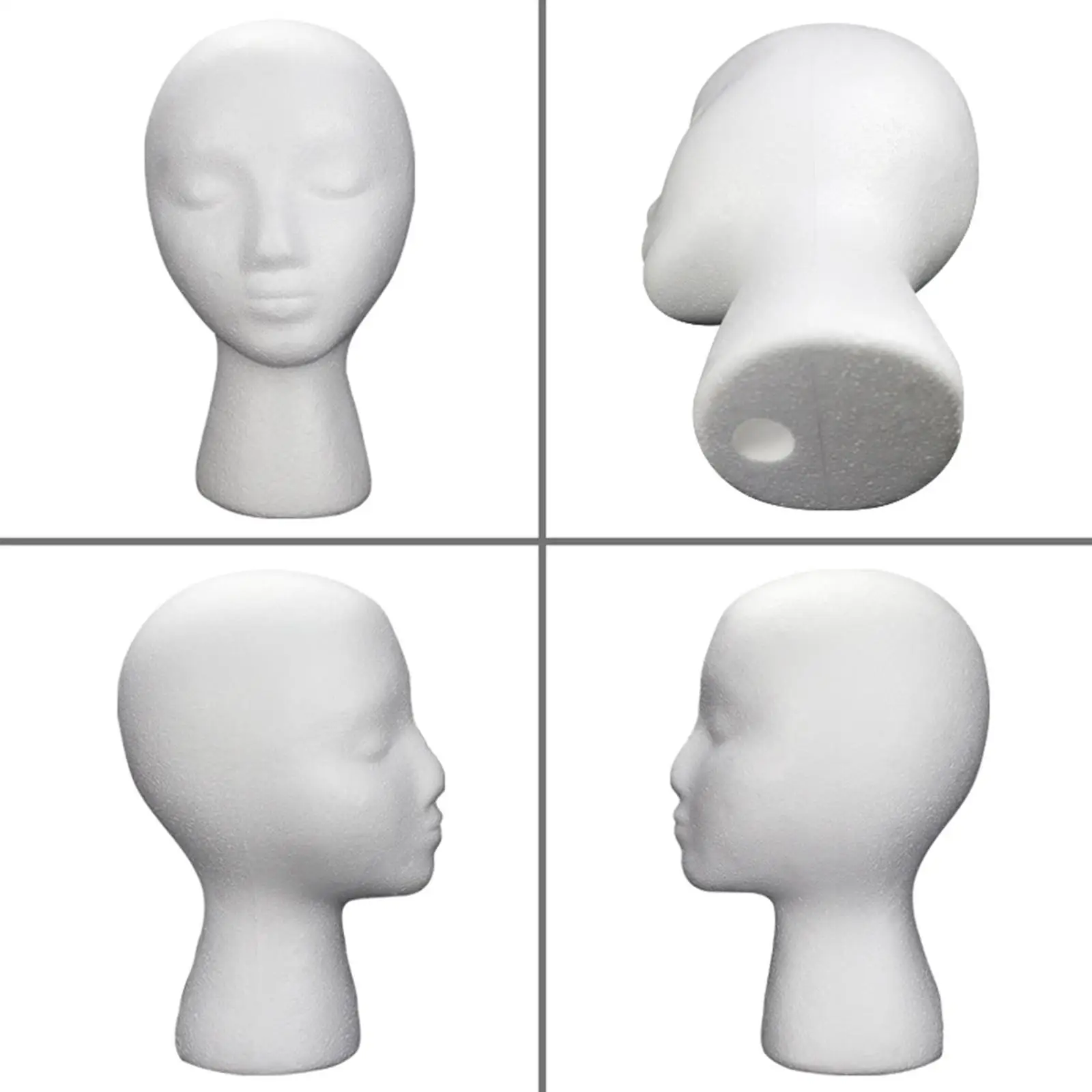 Female Foam Mannequin Head, Foam Mannequin Wig Stand Wig Head Display Manikin Foam Head for Shopping Mall, Barbershop