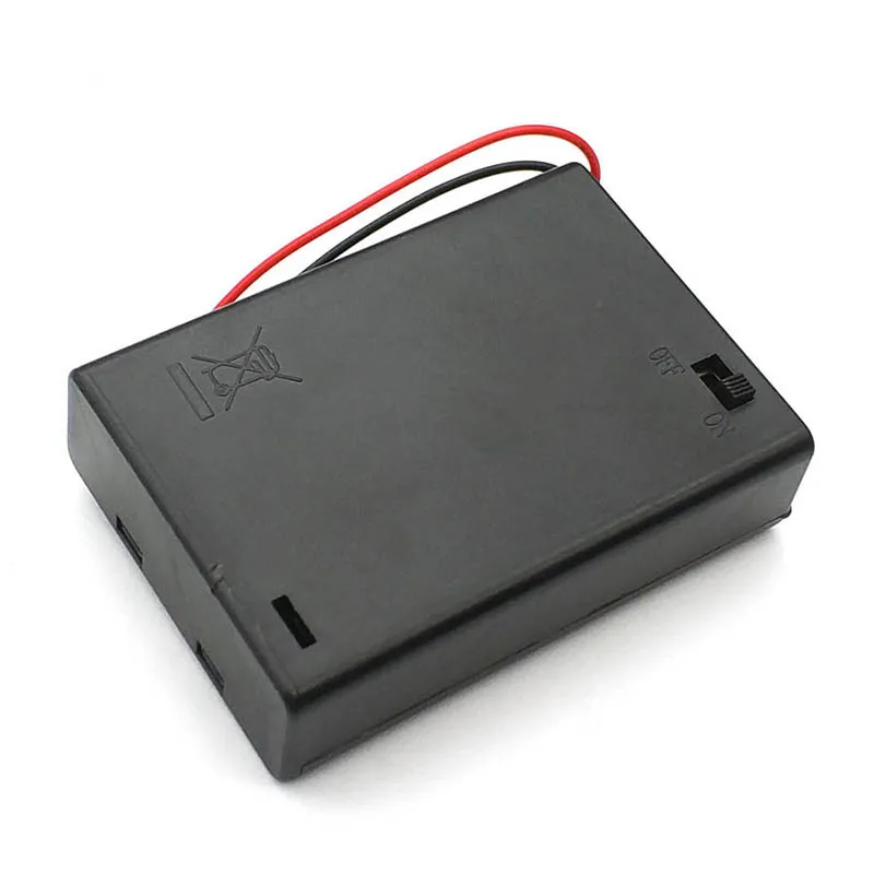 DIY 3 Slot AA Battery Holder Box Case AA Battery Holder Box Case With Switch