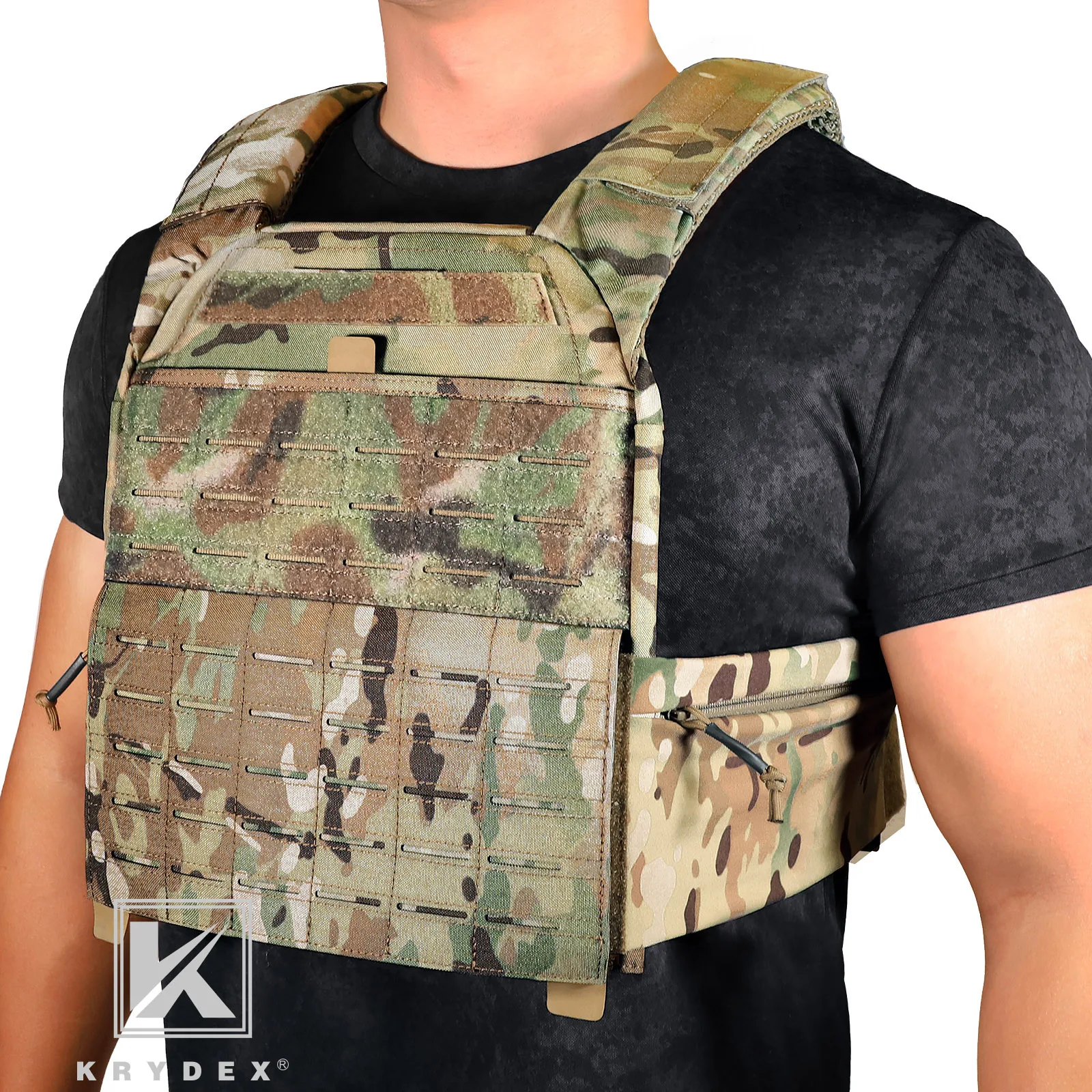 KRYDEX Chaleco Táctico de Entrenamiento Hombre Portador de Placa MOLLE - imagen 4