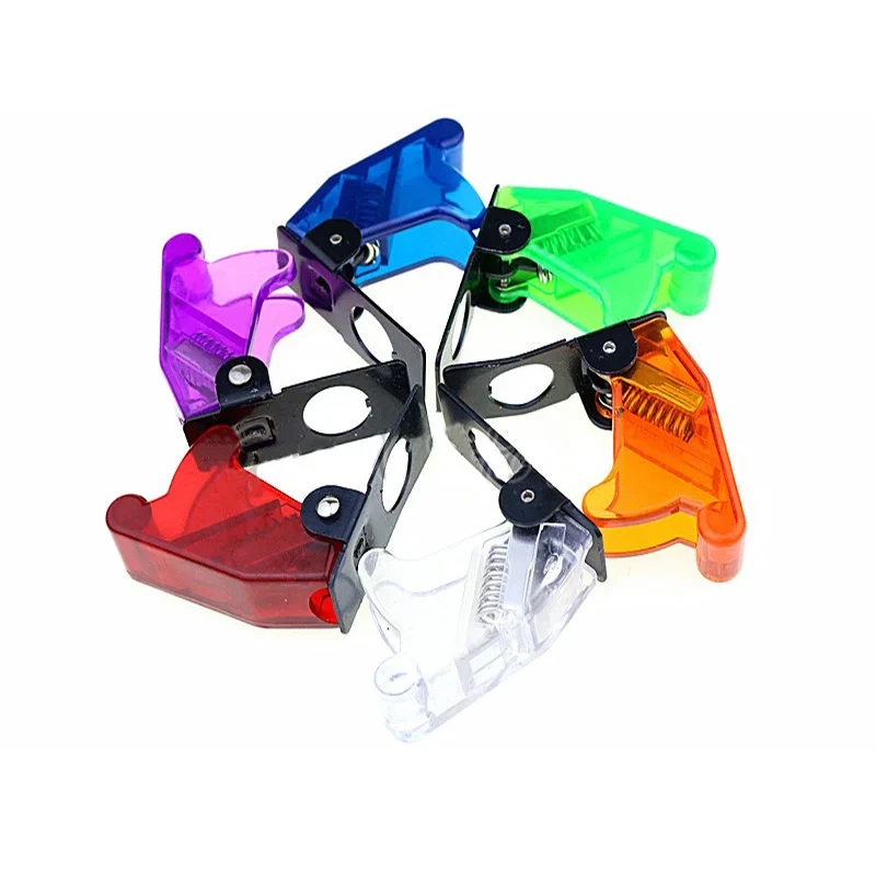 1PCS Auto Car Boat Truck Illuminated Led Toggle Switch's Safety Aircraft Flip Up Cover Guard Red Blue Green Yellow White