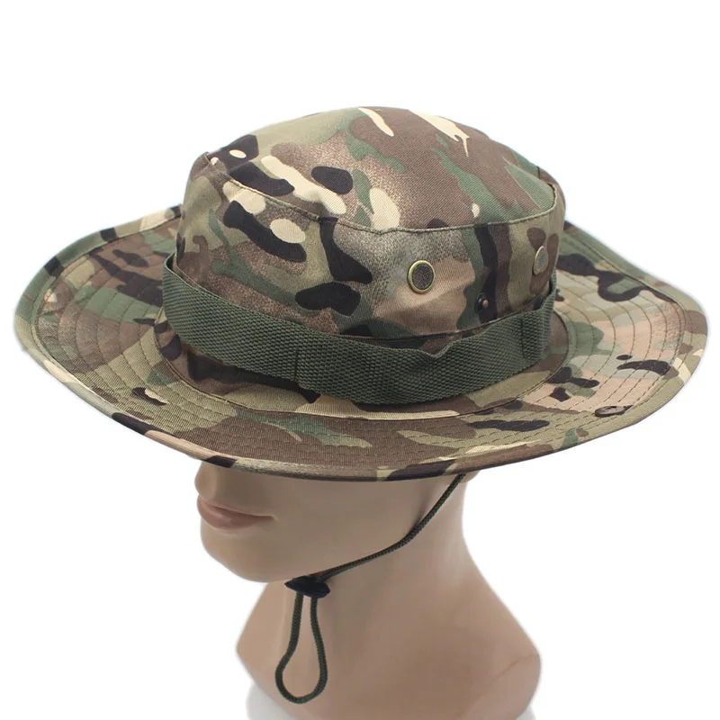 Outdoor Camouflage Fisherman Hat Tactical Training Expansion Breathable Training Camping Sunscreen Hat