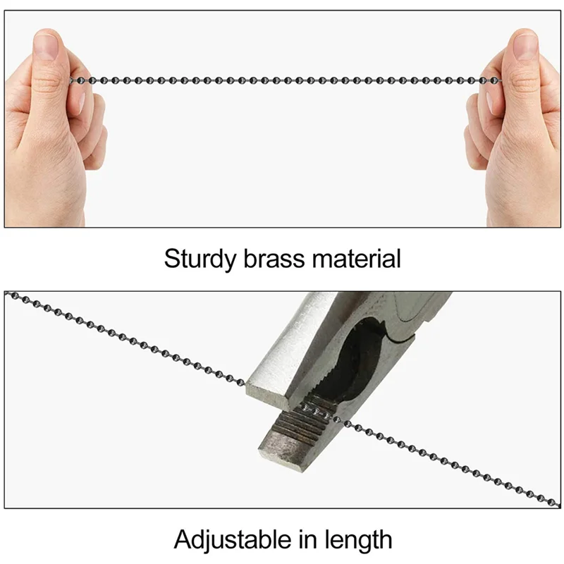 

AT29-Ceiling Fan Pull Chains,8Pcs Bronze Extension Fan, Lamp Pull Chain Decorative Extender Ornament Fan Chain Connector