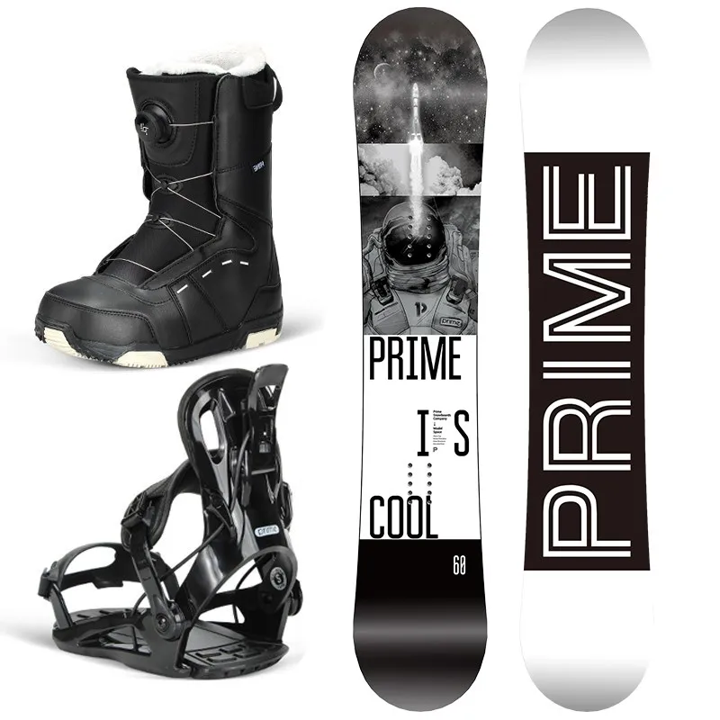 حزمة من الألومنيوم على الجليد باللون الأسود قابلة للتعديل وحزمة من ألواح التزلج على الجليد للرجال #3