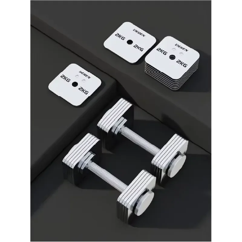 Adjustable Square Steel Dumbbells Custom Logo Gym Fitness Equipment Strength Training Weightlifting Exercise Gear for Home