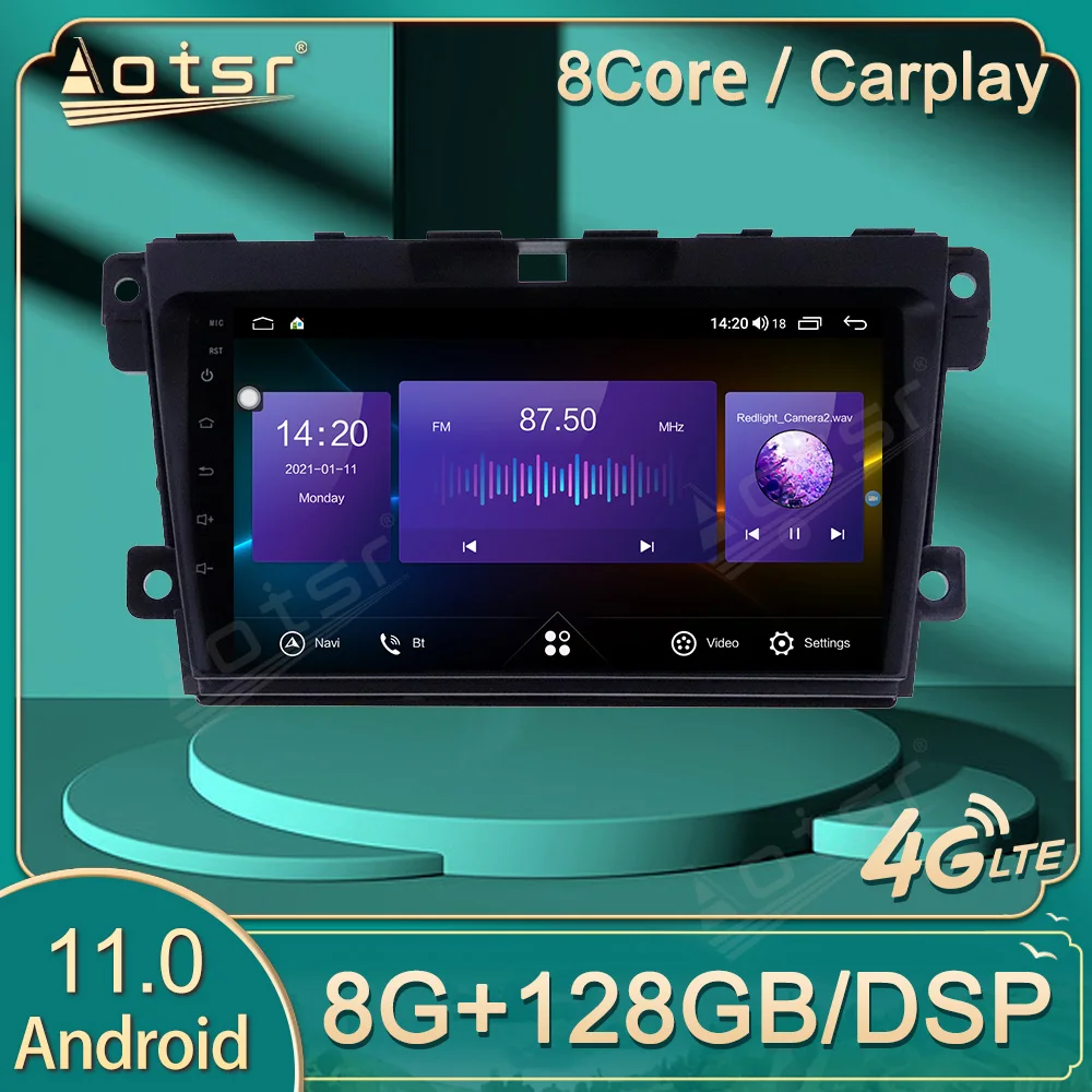 Autostereo Radio Android 11 Multimedia For Mazda CX-7 2008 2009 2010 2011 2012 2013 2014 GPS Navi Player Auto Receiver Head Unit