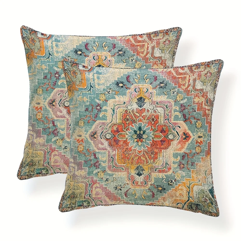 2pcs pillow cover Persian printed, national style, retro Türkiye cushion cover, living room, bedroom, sofa decoration