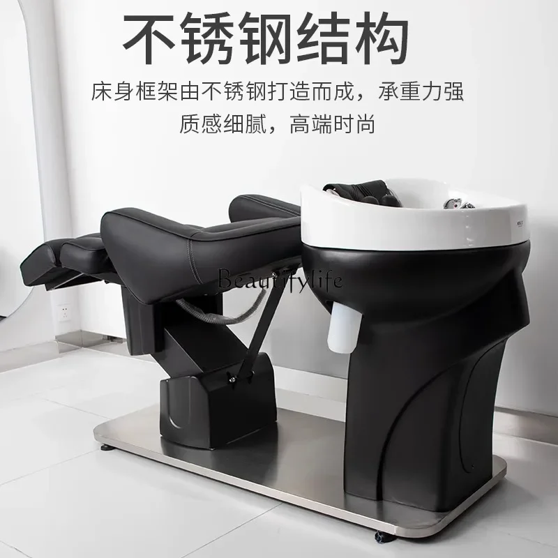 

yj32 Electric Shampoo Bed Special Electric Lifting Ceramic Basin for Barber Shop and Hair Salon