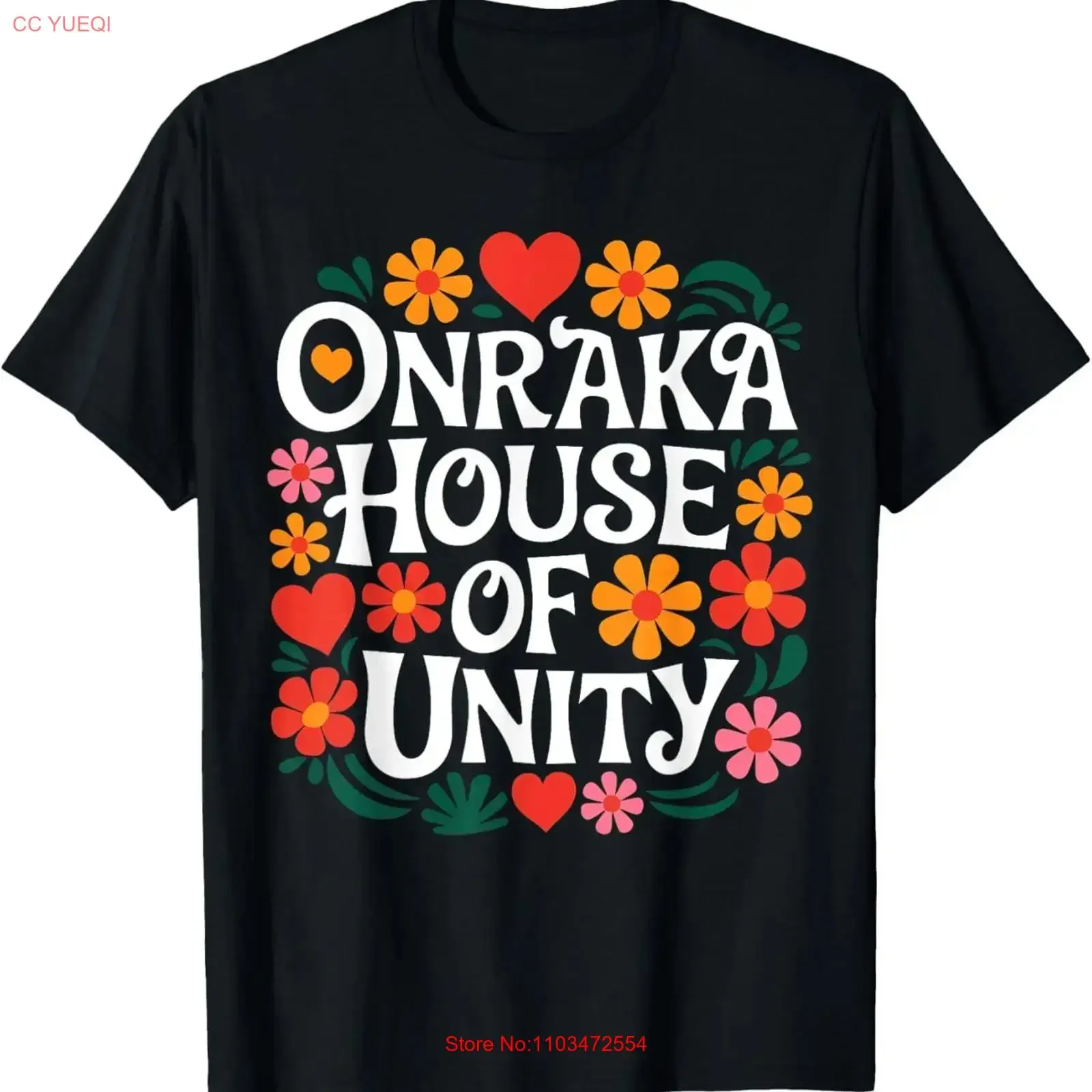 T-shirt Onraka House T Shirt of Unity School Spirit vintage, légèrement délavé, style streetwear, vêtements de créateur, haut pour tous les jours