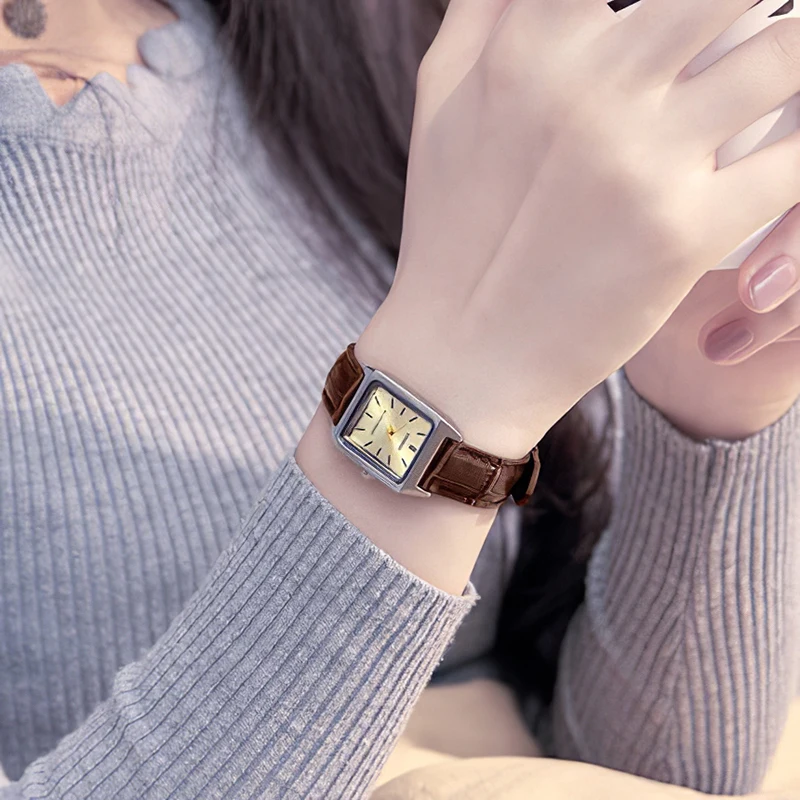 Casio Watch Women Leather Square Dial Female Quartz Clock Relogio Mulher LTP-V007L/9E/B image 3