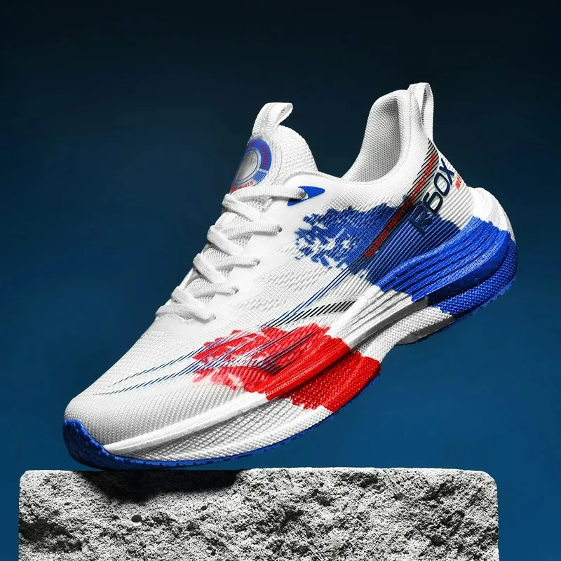 

Running Shoes Men Mesh Breathable Lace-up Comfortable Marathon Sports Casual Tennis Shoes Big Size Trendy Sneakers for Man