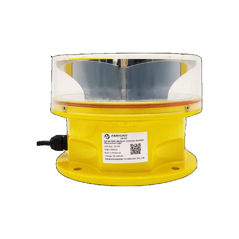 

ANNHUNG AH-MI-B2 White LED Medium-Intensity Aviation Obstruction Light 360 Beam Angle IP66 Waterproof 2000cd 20-60FPM Flash Rate