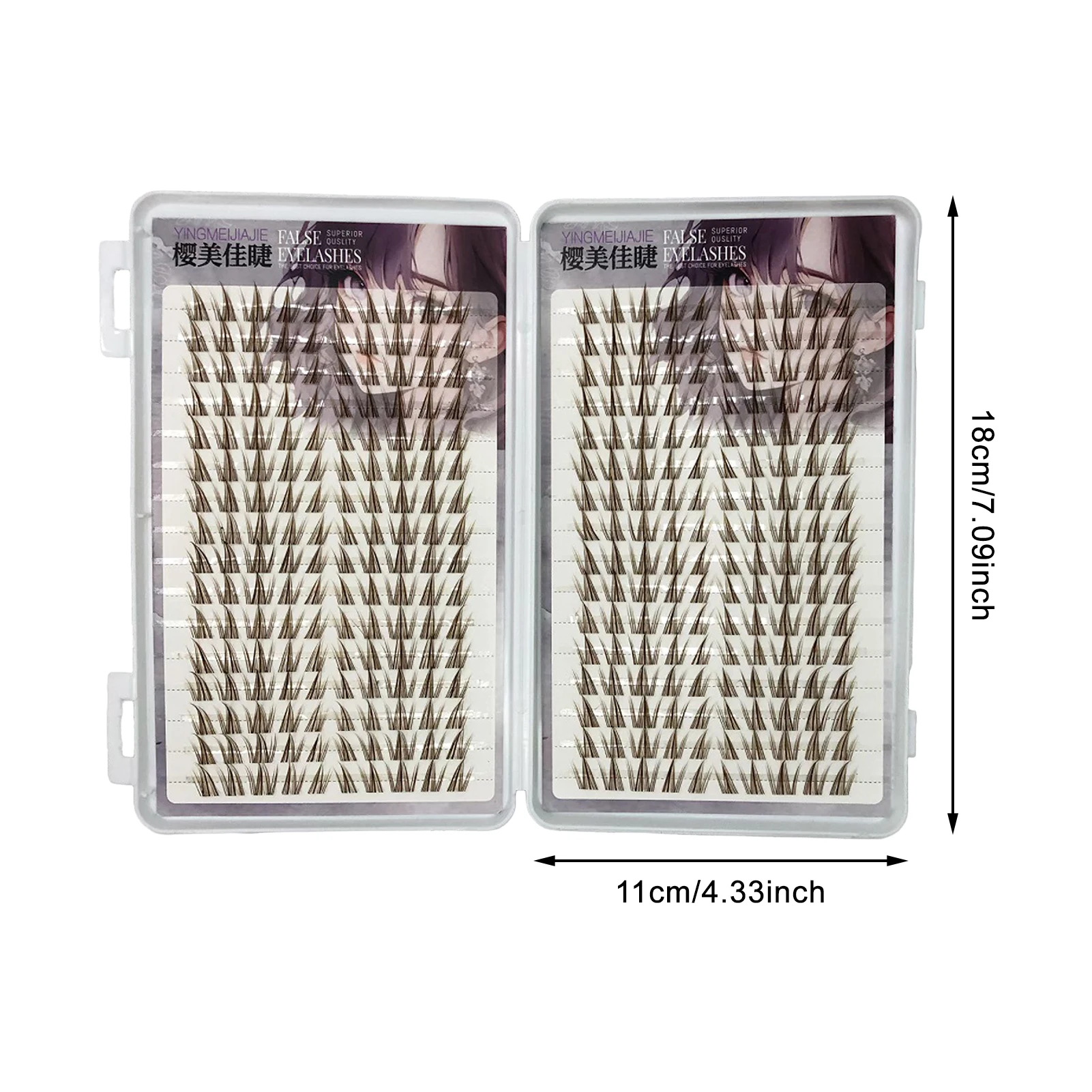 Cílios postiços marrons 11-13mm comprimento misto natural com faixa flexível para mulheres diariamente e maquiagem de fantasia