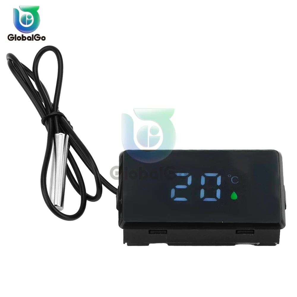 LED Touch Display Digital Waterproof Thermometer Aquarium Thermometer Fishtank Mini Temperature Monitor High Precision