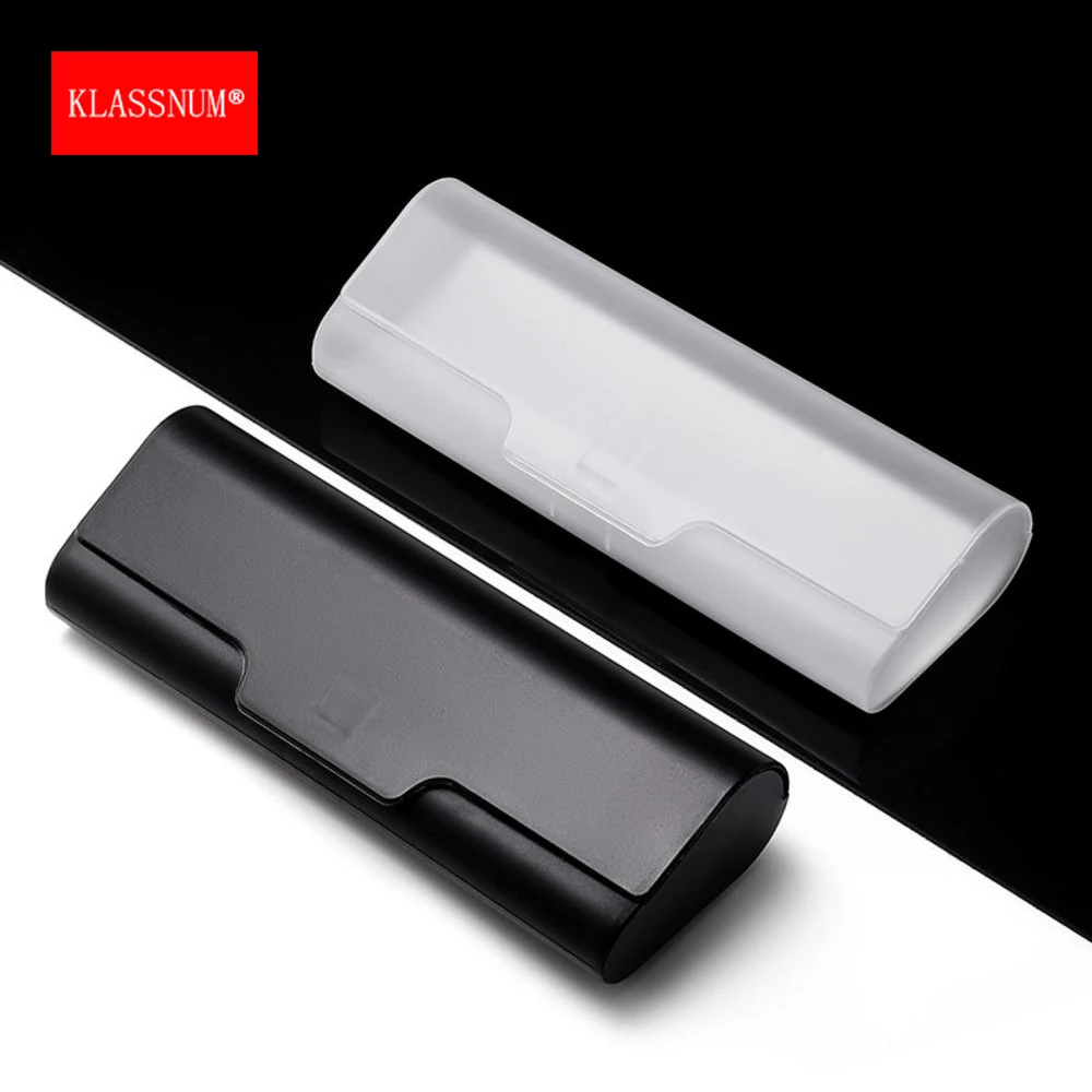 KLASSNUM Matte Plastic Transparent Glasses Case Lightweight Presbyopia Glasses Box High-End Material Myopia Glasses Storage Box