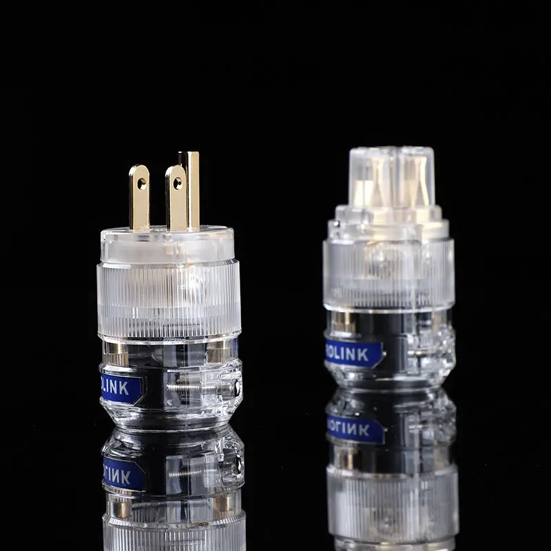 Acrolink NCF Solid Gold-Plated Purple Copper US Standard High-End Audio Power Cable Plug and Socket