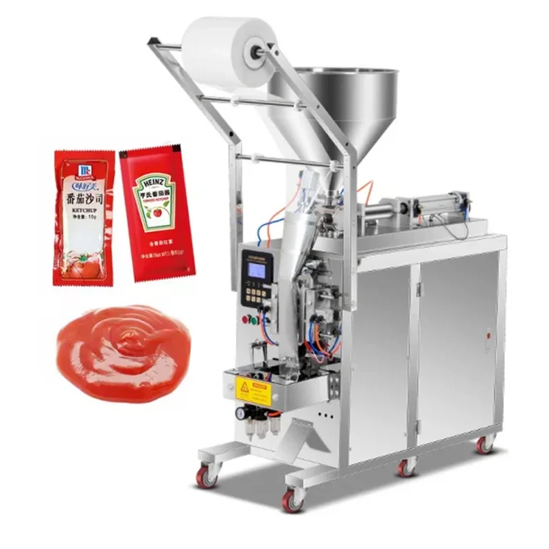 Vertical Packing Jelly Making Machine Small Business Filling Ketchup Honey Food Beverage Honey Equipment Sachet Sealing Bags