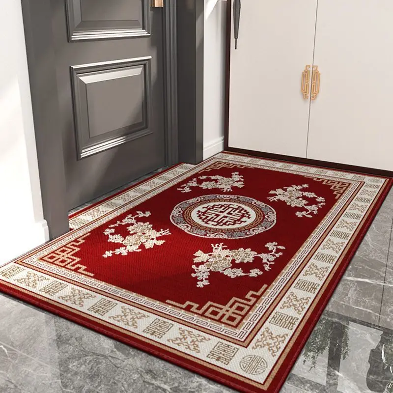

Chinese style entrance mat, foyer door mat, chenille entryway rug, classical living room study carpet, large area floor mat
