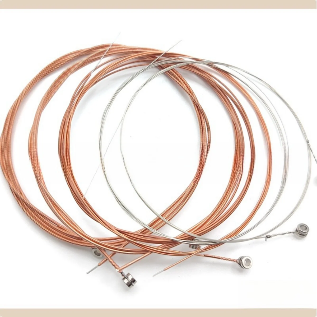 مجموعة واحدة من أوتار الجيتار الصوتي Miwayer مكونة من 6 أوتار AG01 - قلب فولاذي عالي الجودة، جرح سبائك النحاس المطلي / لاستبدال أوتار الجيتار