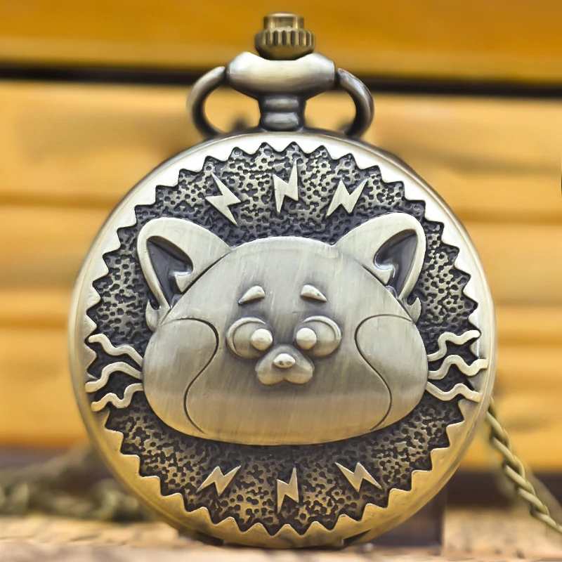 

Fat Bear Flip Pocket Watch, Anime Retro Quartz Pocket Watch, Fashion Decoration Children's Holiday Gifts