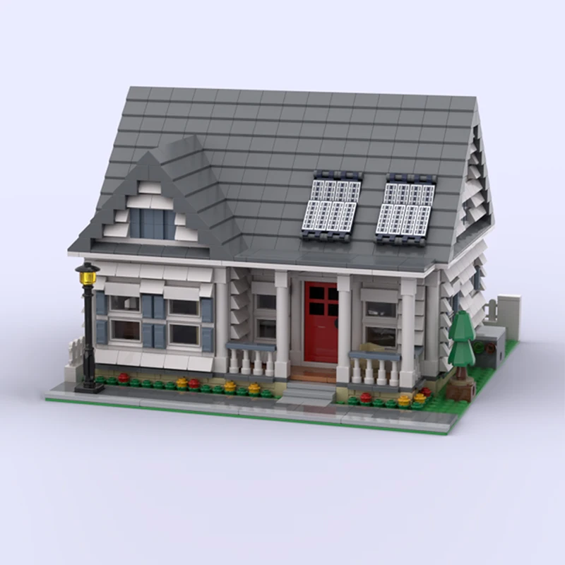 Ville rue vue modèle MOC briques de construction ville maison résidentielle technologie modulaire cadeaux vacances assembler enfants jouets costume
