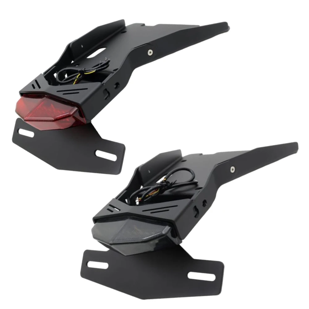 

Motorcycle Tail Mount License Plate Bracket Red Motorcycle Rear License Plate Bracket W/ LED Taillight For BMW R nineT 2014-2018