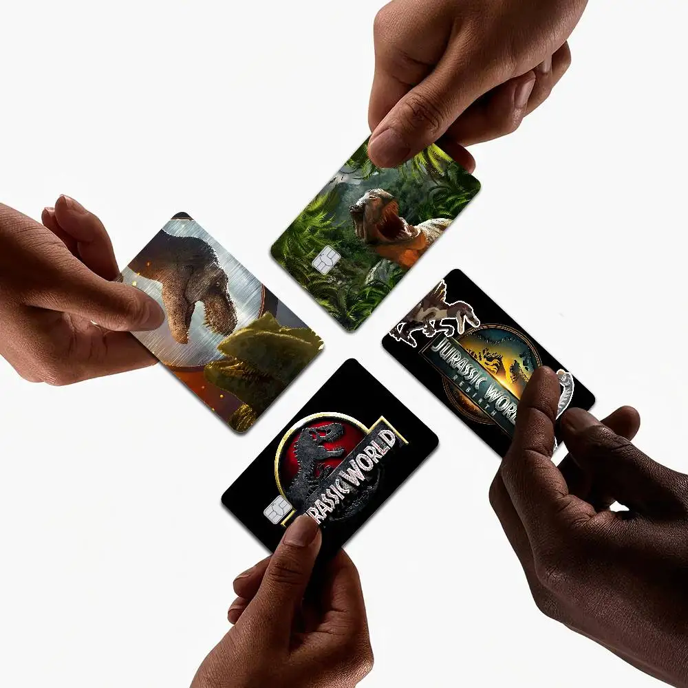 ديناصور الكرتون الحديقة الجوراسية أزياء لطيف الكرتون القط اللوحة لعبة فريدة من نوعها فيلم ملصق حالة الجلد لبطاقة الائتمان لا رقاقة #1